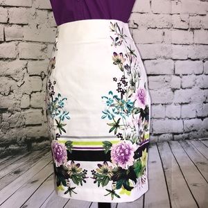Floral Print Pencil Skirt